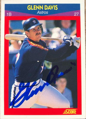 Glenn Davis Signed 1990 Score 100 Superstars Baseball Card - Houston Astros