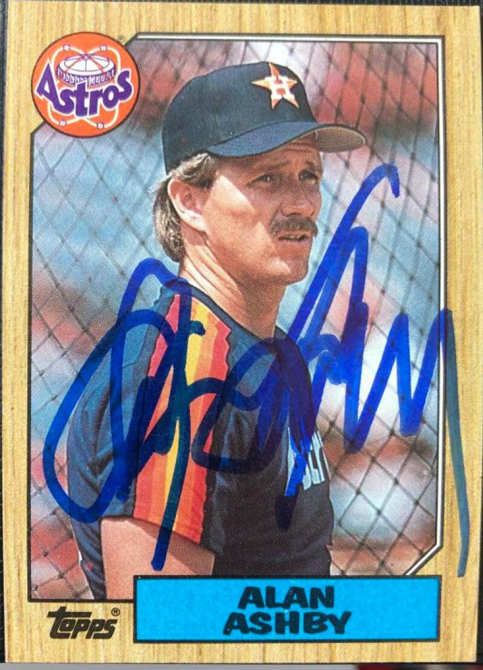 Alan Ashby Signed 1987 Topps Baseball Card - Houston Astros