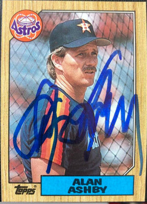 Alan Ashby Signed 1987 Topps Baseball Card - Houston Astros