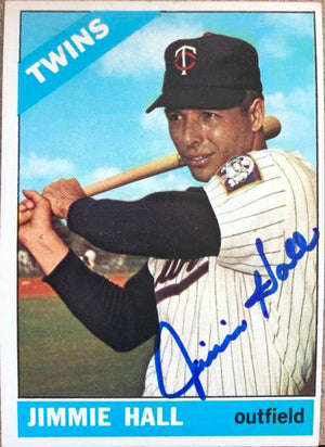 Jimmie Hall Signed 1966 Topps Baseball Card - Minnesota Twins