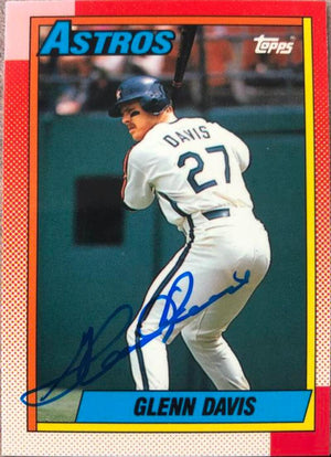 Glenn Davis Signed 1990 Topps Tiffany Baseball Card - Houston Astros