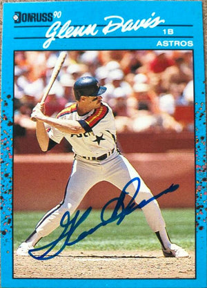 Glenn Davis Signed 1990 Donruss Best of the NL Baseball Card - Houston Astros