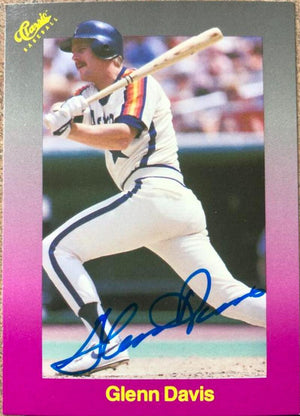 Glenn Davis Signed 1989 Classic Baseball Card - Houston Astros
