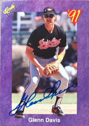 Glenn Davis Signed 1991 Classic Baseball Card - Baltimore Orioles
