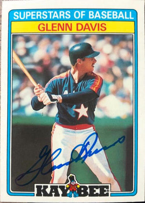 Glenn Davis Signed 1987 Topps Kaybee Superstars Baseball Card - Houston Astros