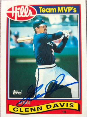 Glenn Davis Signed 1989 Topps Hills Team MVPs Baseball Card - Houston Astros
