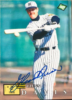 Glenn Davis Signed 1995 BBM Baseball Card - Hanshin Tigers