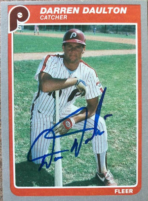 Darren Daulton Signed 1985 Fleer Update Baseball Card - Philadelphia Phillies