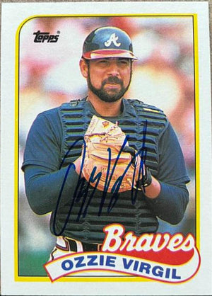 Ozzie Virgil Signed 1989 Topps Baseball Card - Atlanta Braves