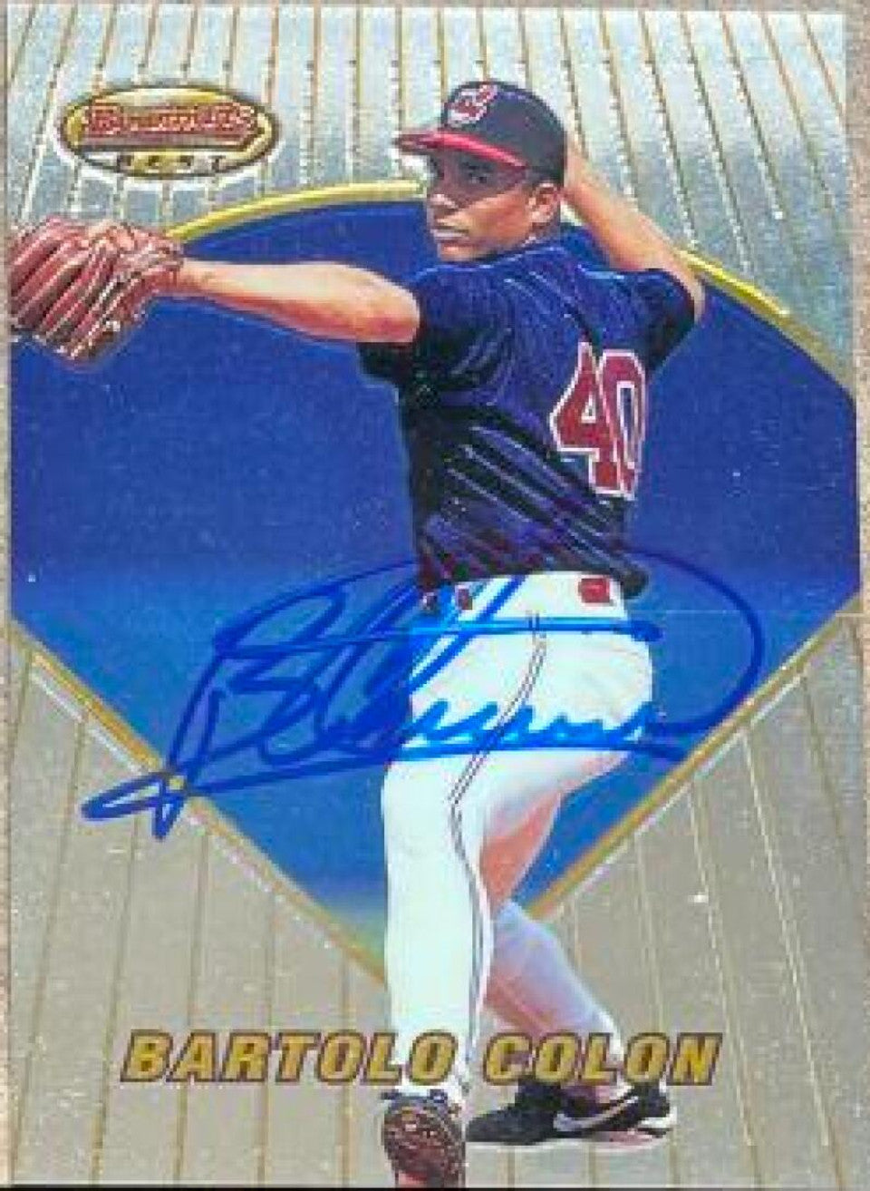 Bartolo Colon Signed 1996 Bowman's Best Baseball Card - Cleveland Indians
