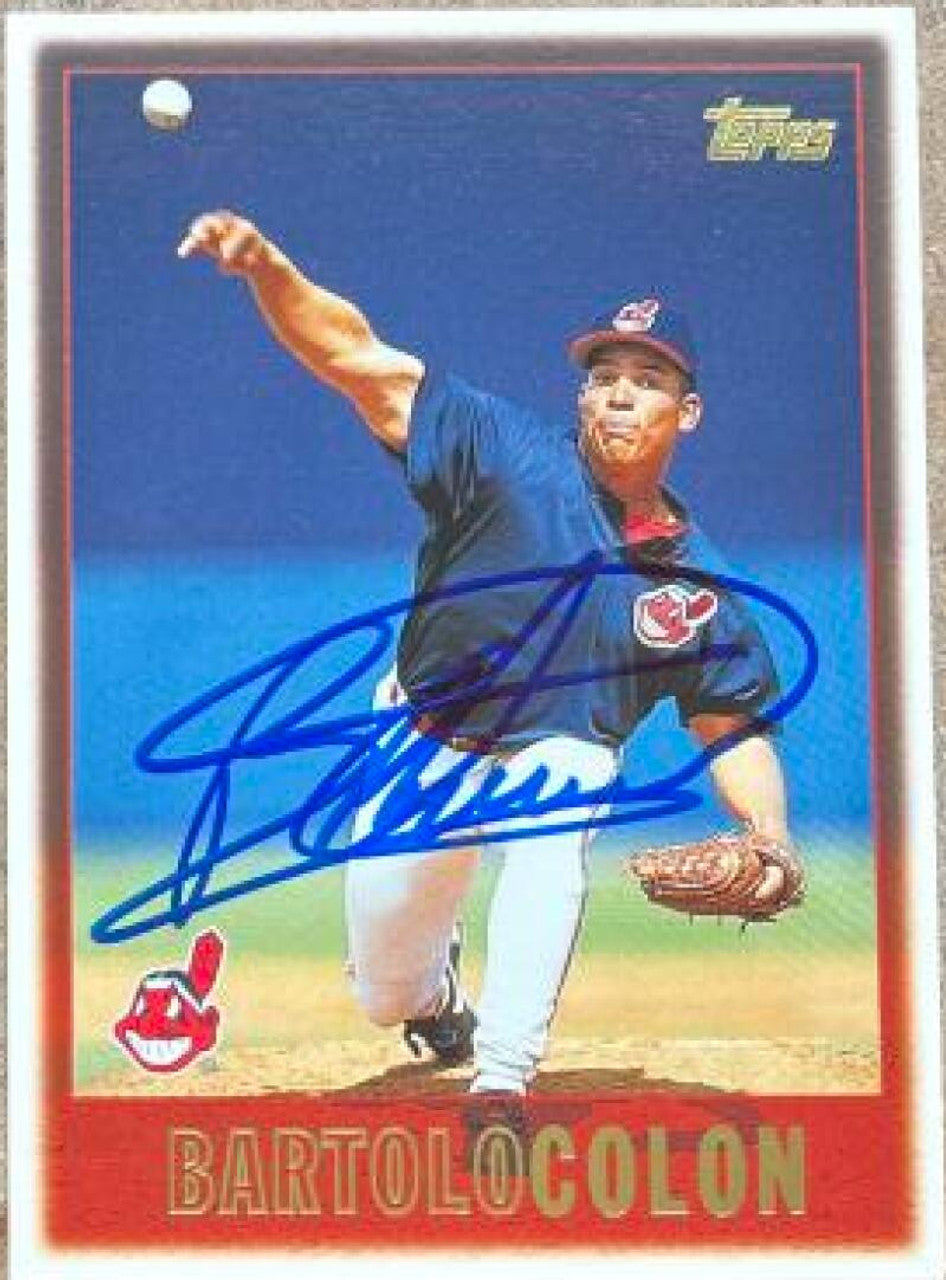 Bartolo Colon Signed 1997 Topps Baseball Card - Cleveland Indians