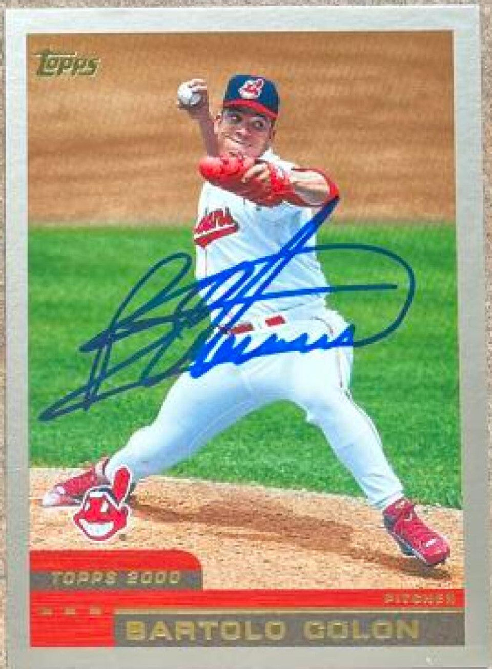 Bartolo Colon Signed 2000 Topps Baseball Card - Cleveland Indians