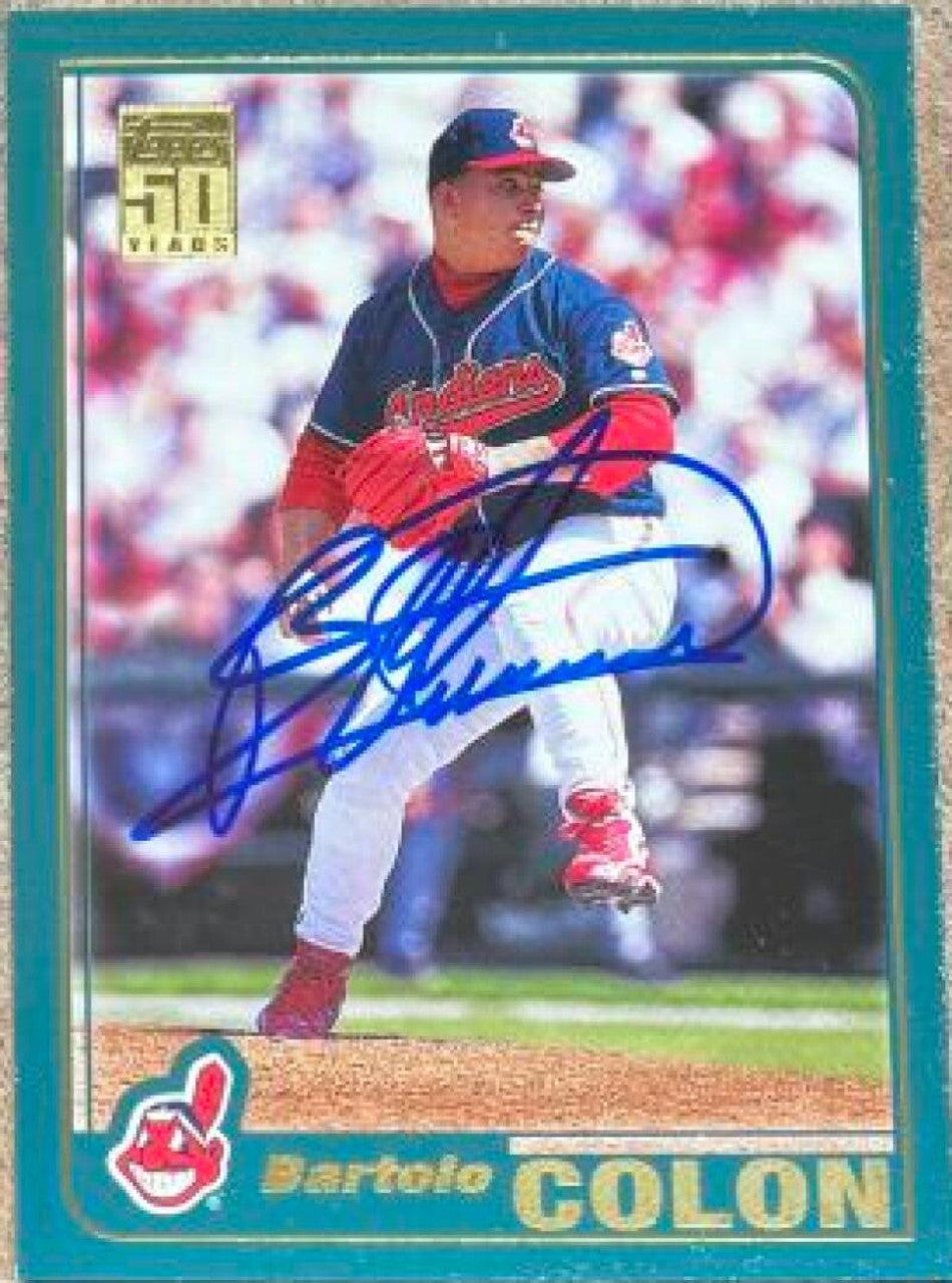 Bartolo Colon Signed 2001 Topps Baseball Card - Cleveland Indians