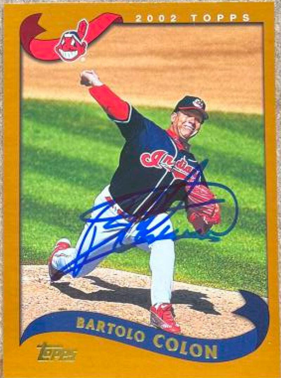 Bartolo Colon Signed 2002 Topps Baseball Card - Cleveland Indians