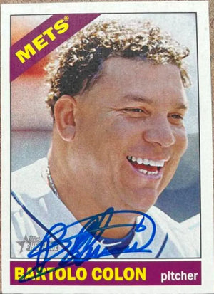Bartolo Colon Signed 2015 Topps Heritage Baseball Card - New York Mets