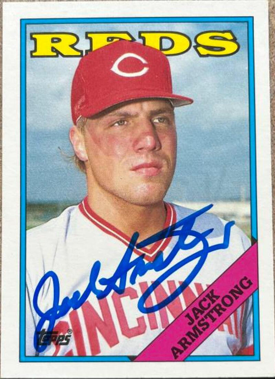 Jack Armstrong Signed 1988 Topps Traded Baseball Card - Cincinnati Reds