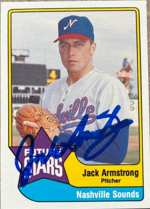 Jack Armstrong Signed 1989 CMC AAA All-Stars Baseball Card - Nashville Sounds