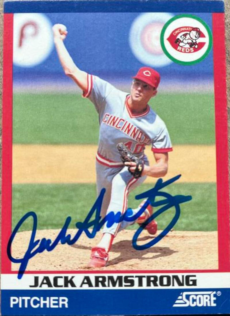 Jack Armstrong Signed 1991 Score 100 Superstars Baseball Card - Cincinnati Reds