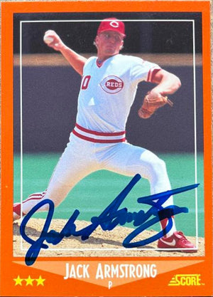 Jack Armstrong Signed 1988 Score Rookies & Traded Baseball Card - Cincinnati Reds