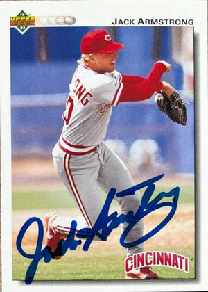 Jack Armstrong Signed 1992 Upper Deck Baseball Card - Cincinnati Reds