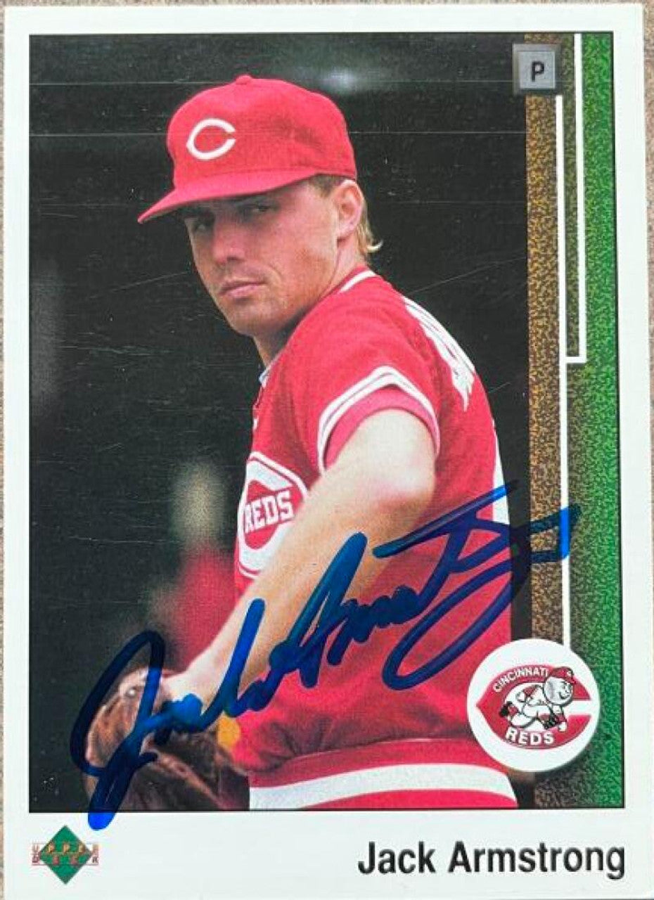 Jack Armstrong Signed 1989 Upper Deck Baseball Card - Cincinnati Reds