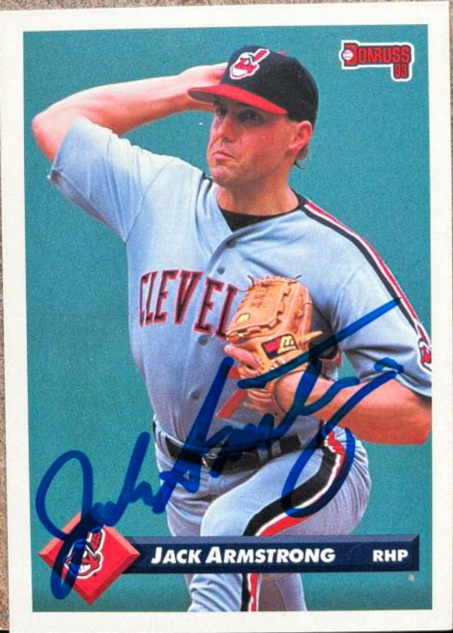 Jack Armstrong Signed 1993 Donruss Baseball Card - Cleveland Indians