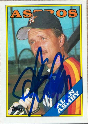 Alan Ashby Signed 1988 Topps TIFFANY Baseball Card - Houston Astros