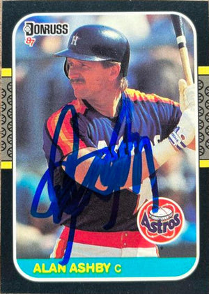 Alan Ashby Signed 1987 Donruss Baseball Card - Houston Astros