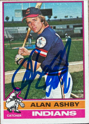 Alan Ashby Signed 1976 Topps Baseball Card - Cleveland Indians