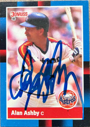 Alan Ashby Signed 1988 Donruss Baseball Card - Houston Astros