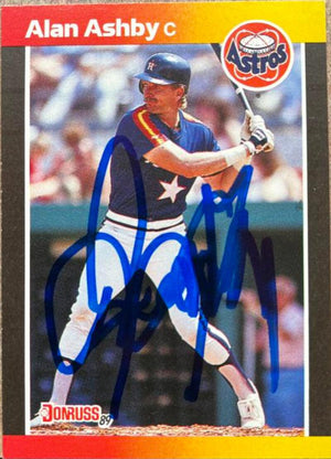 Alan Ashby Signed 1989 Donruss Baseball Card - Houston Astros