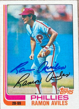 Ramon Aviles Signed 1982 Topps Baseball Card - Philadelphia Phillies