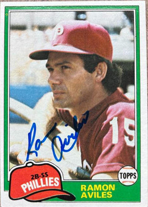 Ramon Aviles Signed 1981 Topps Baseball Card - Philadelphia Phillies
