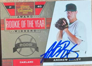 Andrew Bailey Signed 2011 Playoff Contenders Baseball Card - Oakland A's