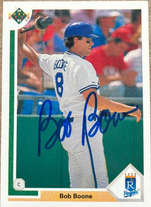 Bob Boone Signed 1991 Upper Deck Baseball Card - Kansas City Royals
