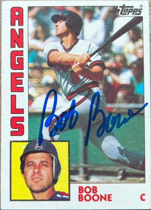 Bob Boone Signed 1984 Topps Baseball Card - California Angels