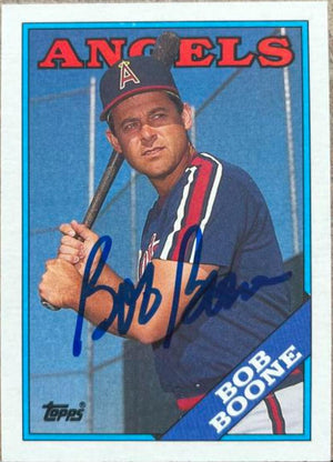 Bob Boone Signed 1988 Topps Baseball Card - California Angels