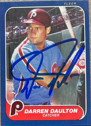 Darren Daulton Signed 1986 Fleer Baseball Card - Philadelphia Phillies