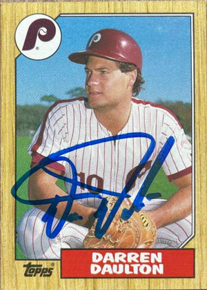 Darren Daulton Signed 1987 Topps Baseball Card - Philadelphia Phillies