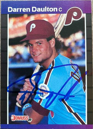 Darren Daulton Signed 1989 Donruss Baseball Card - Philadelphia Phillies