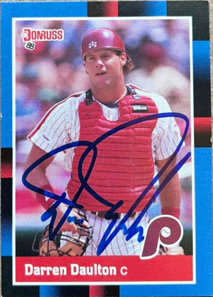 Darren Daulton Signed 1988 Donruss Baseball Card - Philadelphia Phillies