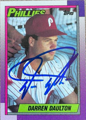 Darren Daulton Signed 1990 Topps Baseball Card - Philadelphia Phillies