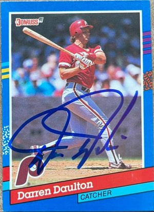 Darren Daulton Signed 1991 Donruss Baseball Card - Philadelphia Phillies