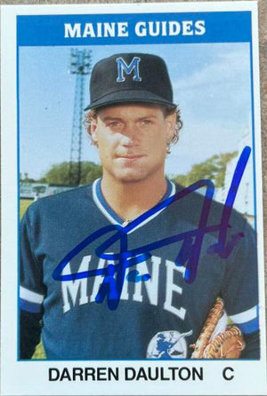 Darren Daulton Signed 1987 TCMA Baseball Card - Maine Guides