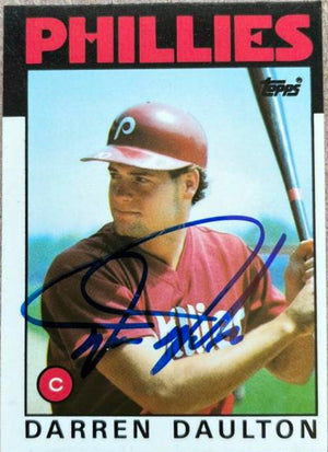 Darren Daulton Signed 1986 Topps Tiffany Baseball Card - Philadelphia Phillies