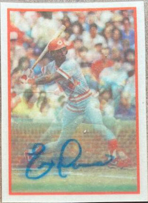 Eric Davis Signed 1987 Sportflics Baseball Card - Cincinnati Reds #22