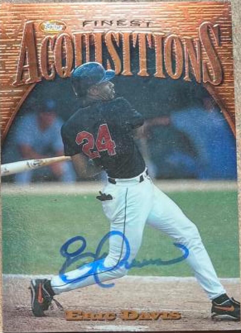 Eric Davis Signed 1997 Topps Finest Baseball Card - Baltimore Orioles #260