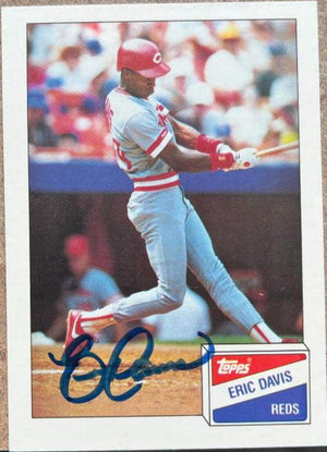 Eric Davis Signed 1988 Topps Bazooka Baseball Card - Cincinnati Reds #6