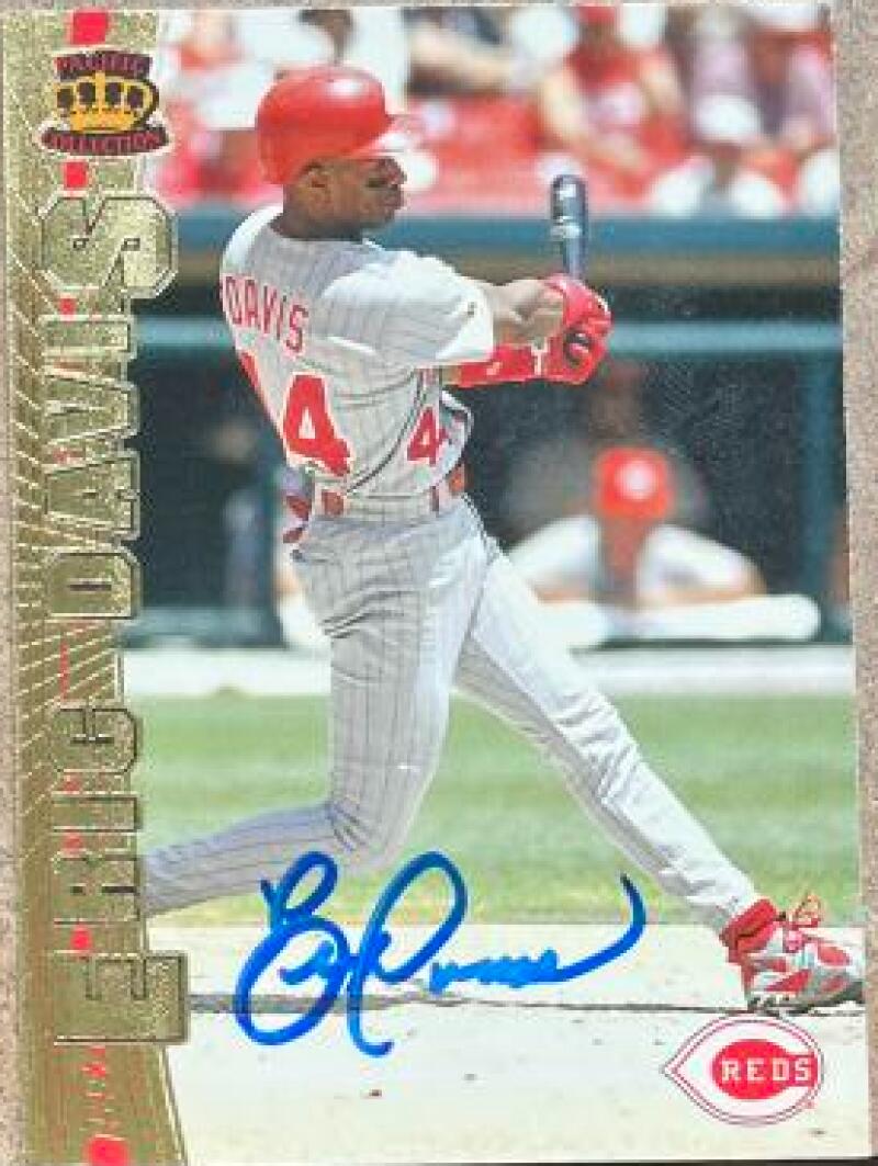 Eric Davis Signed 1997 Pacific Crown Collection Baseball Card - Cincinnati Reds #267