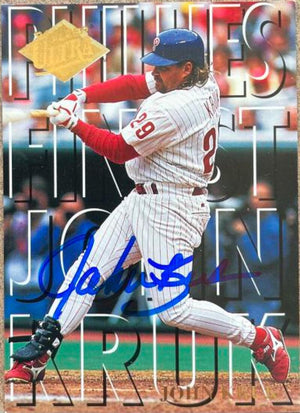 John Kruk Signed 1994 Fleer Ultra Phillies Finest Baseball Card - Philadelphia Phillies #19